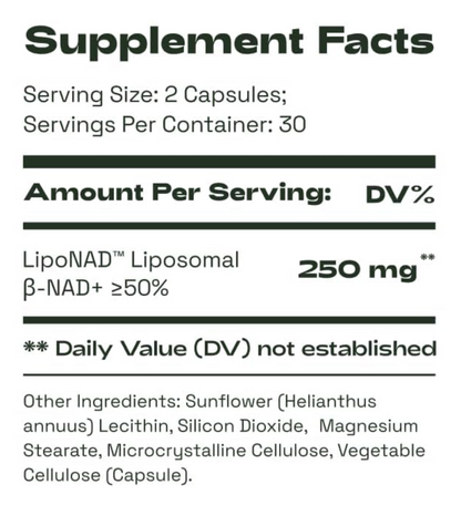 NAD+ Supplement for Skin Aging Support, Energy, and Focus