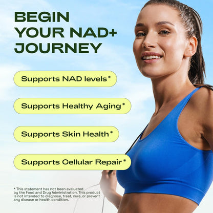 NAD+ Supplement for Skin Aging Support, Energy, and Focus