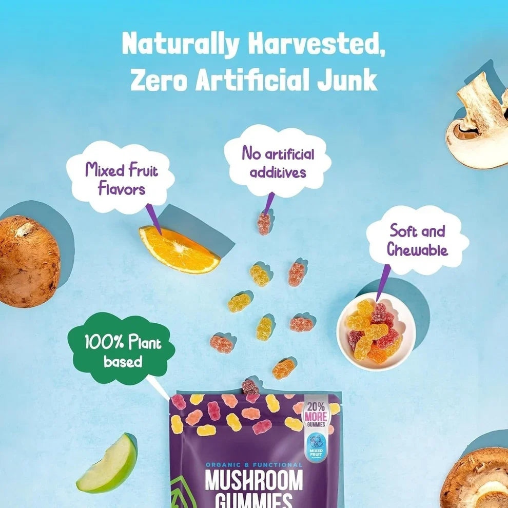 Mushroom Gummies - 100% Organic & Functional